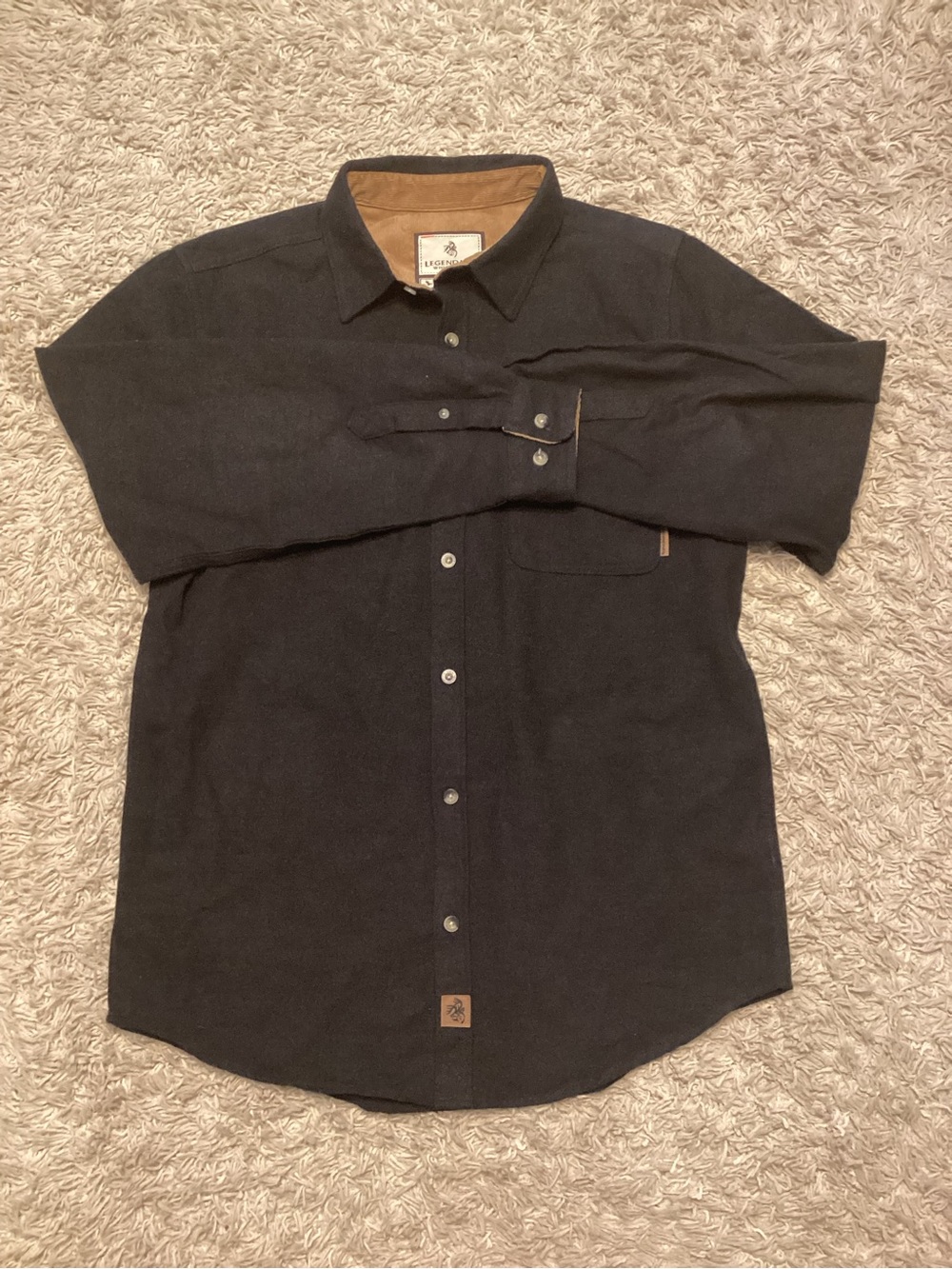 Legendary Whitetails Black Long-Sleeve Button-Down Shirt